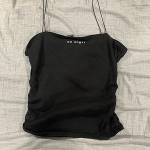 FOREVER21 “no angel” scrunched crop top